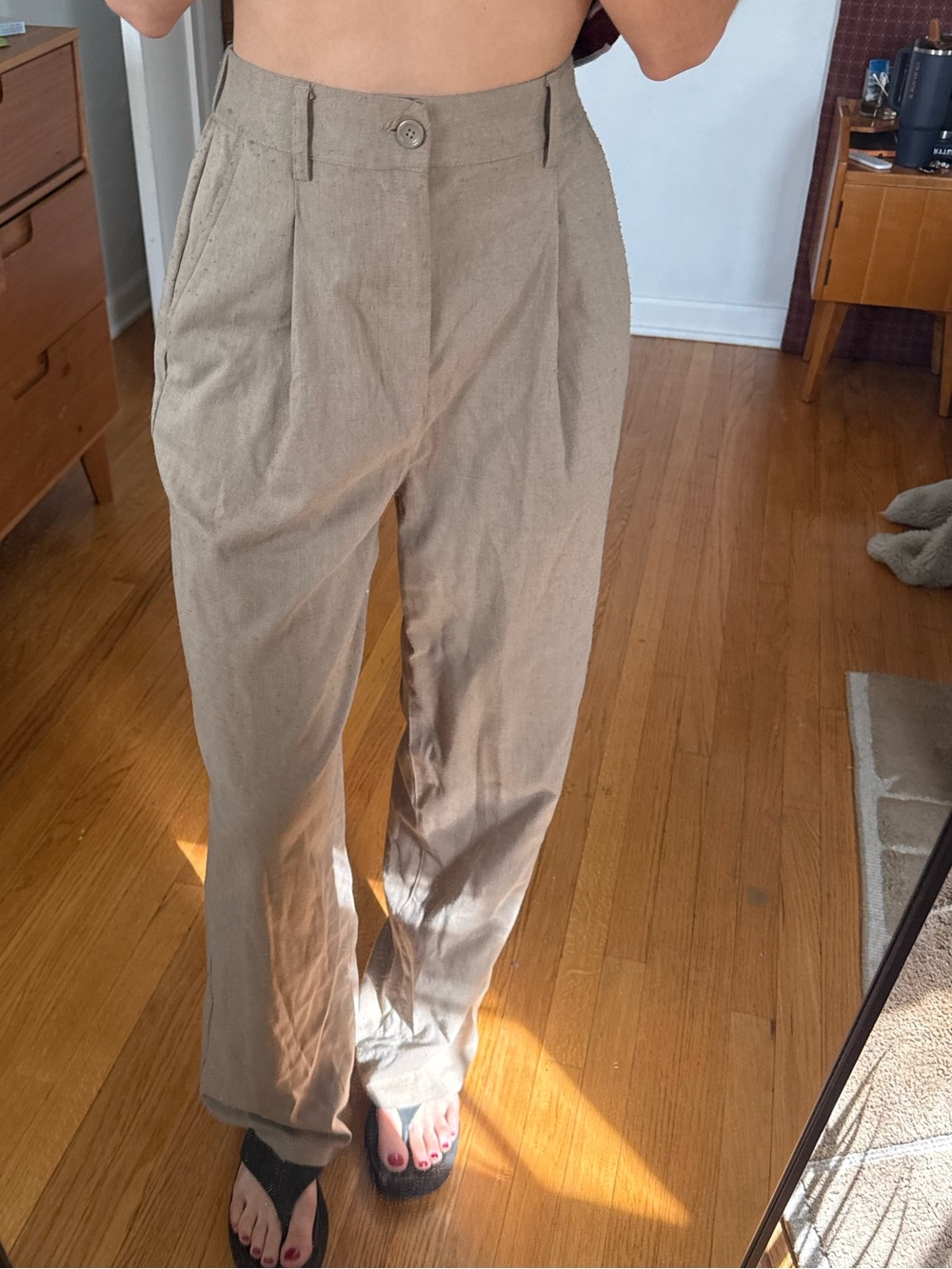 Womens Tan Trousers